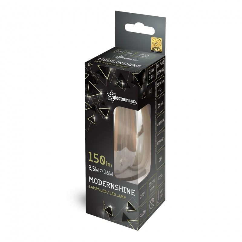 Spectrum LED Kerze C35 E14 3W 230V 4000K 150 Lumen 300° Abstrahlwinkel nicht dimmbar warmweiße Lampe