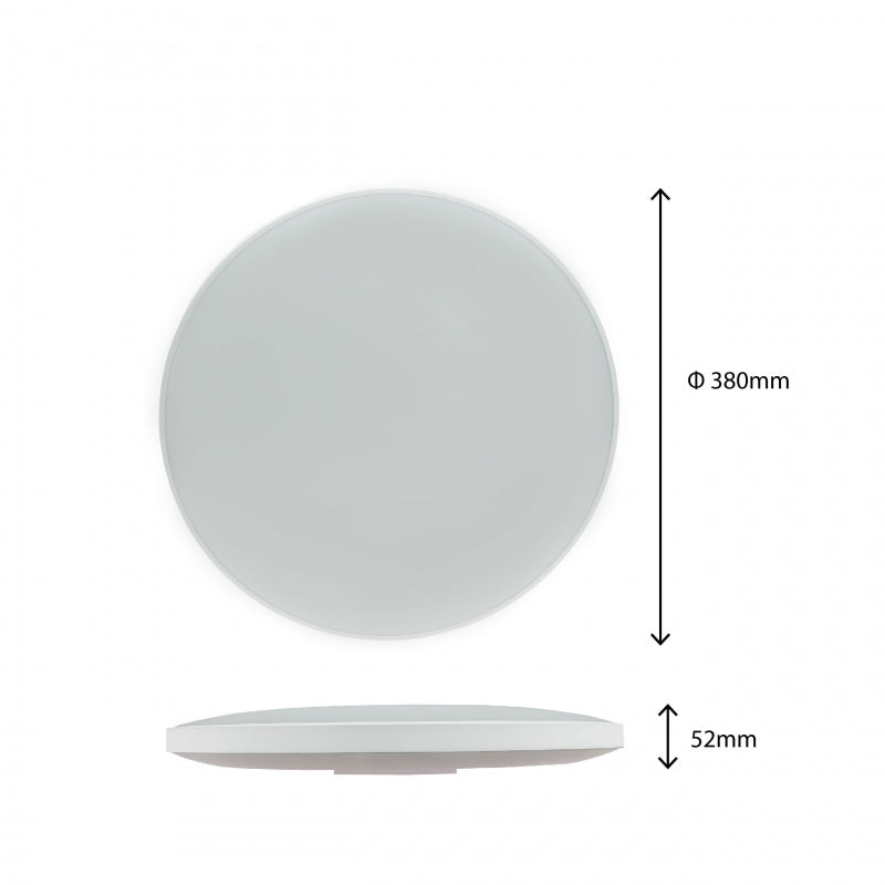 Spectrum LED plafondlamp 32W 6000K 230V IP54 rond Wit Zwart 3450 lumen 115° bundel opbouw