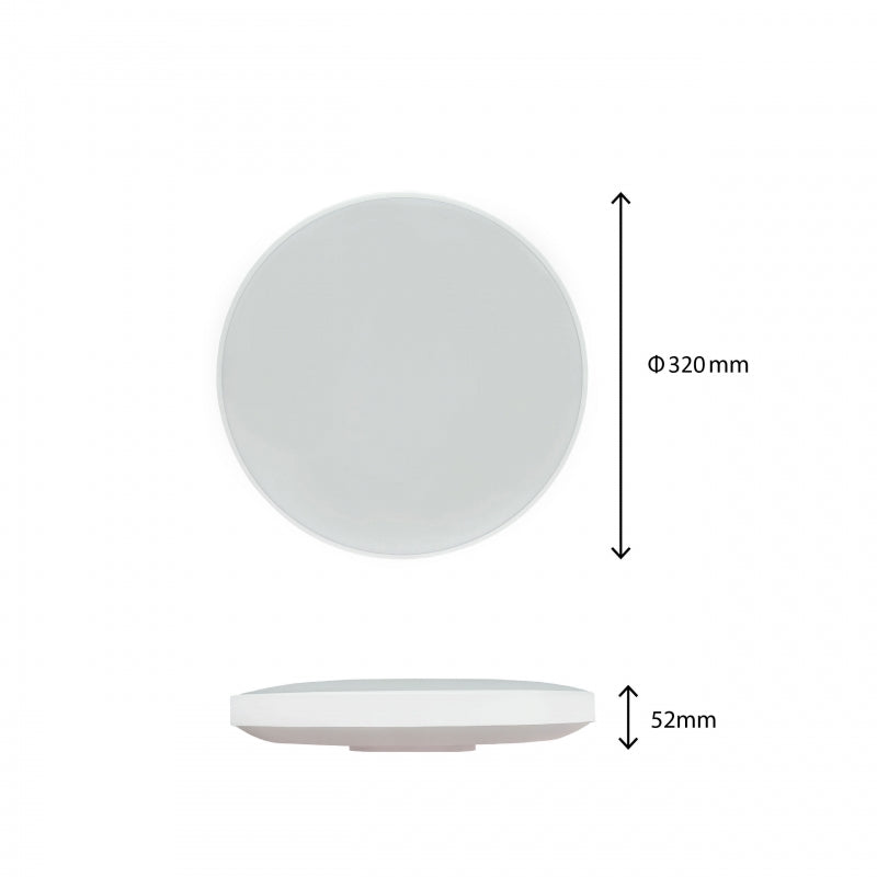 Plafoniera LED Spectrum Nymphea 24W 6000K 230V IP54 2850 lumen Ø320mm Bianco Nero rotonda