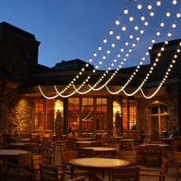 Catena luminosa festone LED Spectrum 5m con 10x portalampade E27, 220-240V, IP20, 3000K, CE RoHS, garanzia 5 anni
