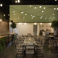 Spectrum LED feestverlichting lichtsnoer 5m met 10x E27 fittingen, decoratieve buitenverlichting, optionele LED lampen