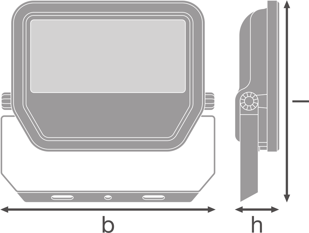 Spectrum LED Projektør GEN 4 Sort 41W 6000 lumen 6500K IP66 symmetrisk lysstråle erstatter 100W