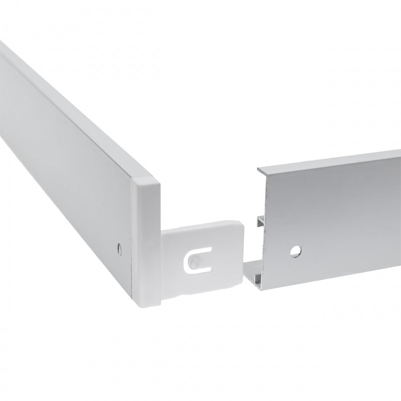 Spectrum LED frame for surface mounted ALGINE luminaire 300x1200mm, White aluminum polycarbonate build