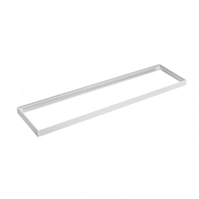 Cornice LED Spectrum per plafoniera ALGINE da superficie 300x1200mm, Struttura in alluminio bianco e policarbonato