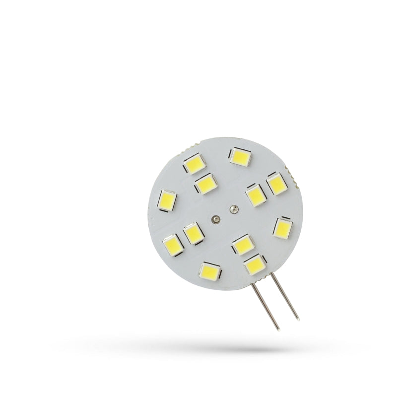 Spectrum LED G4 lampa 12V 2W 230 lumen 6000K Kallvit 120° spridning ej dimbar inomhusbelysning