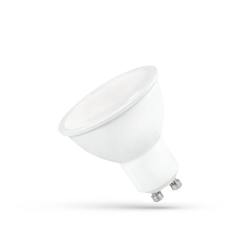 Spectrum LED GU10 lamp 230V 6W 4000K neutraal wit 520 lumen 120° stralingshoek met melkglas kap