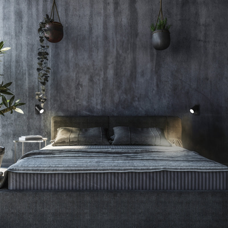 Spectrum LED GU10 wandlamp, opbouw, 230V IP20 Zwart aluminium rond 55x100mm voor binnenverlichting