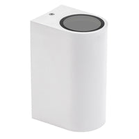Spectrum LED GU10 Wandleuchte Weiß IP54 bidirektional Außen Innen 2x6W 250V 150x73x95mm