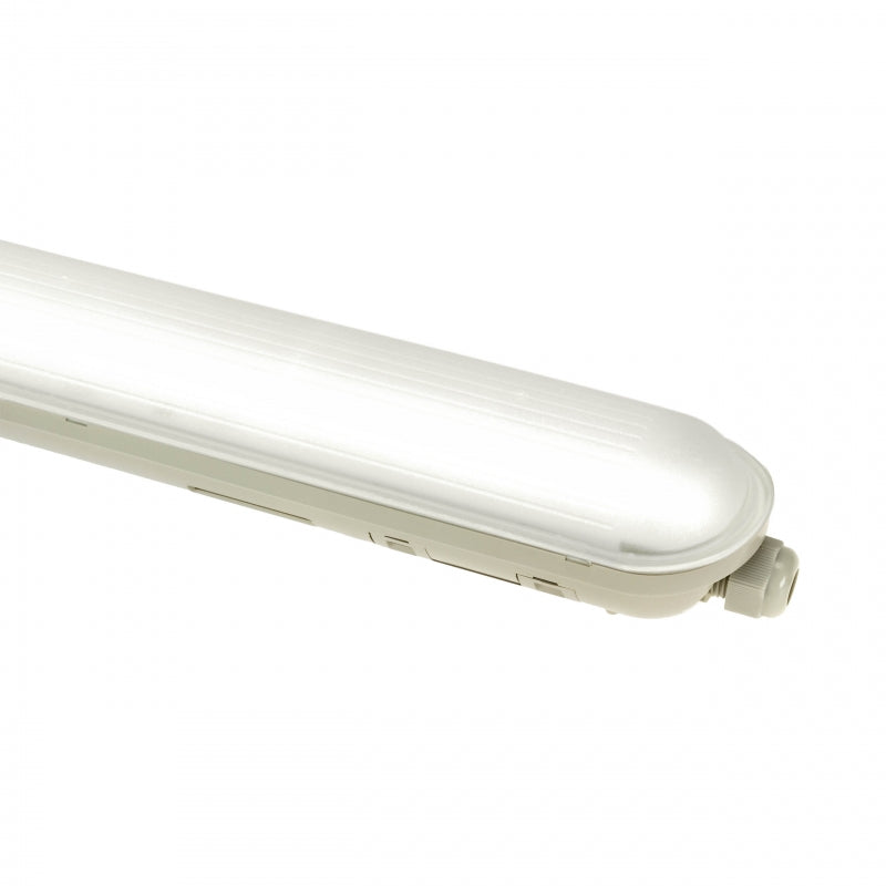 Spectrum LED LIMEA GIGANT Hermetisk 1200mm 38W 6000K 230V IP65 IK10 Kold Hvid Loft- eller Ophængt Lampe Grå