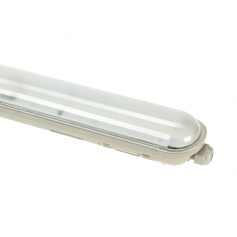 Spectrum LED LIMEA GIGANT Hermetisk 1200mm 38W 6000K 230V IP65 IK10 Kold Hvid Loft- eller Ophængt Lampe Grå