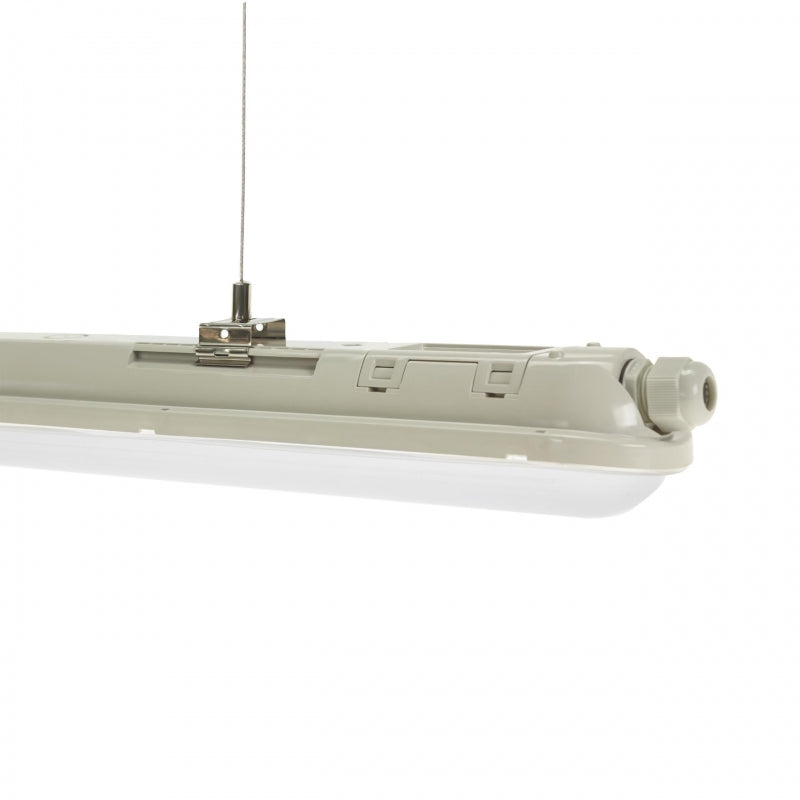 Spectrum LED LIMEA GIGANT Hermetisch 1200mm 38W 6000K 230V IP65 IK10 Koud Wit Plafond of Hangarmatuur Grijs