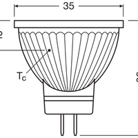 Spectrum LED Spot Reflektor GU4 MR11 4.2W 4000K 345 lumen 36D Kold Hvid erstatter 35W
