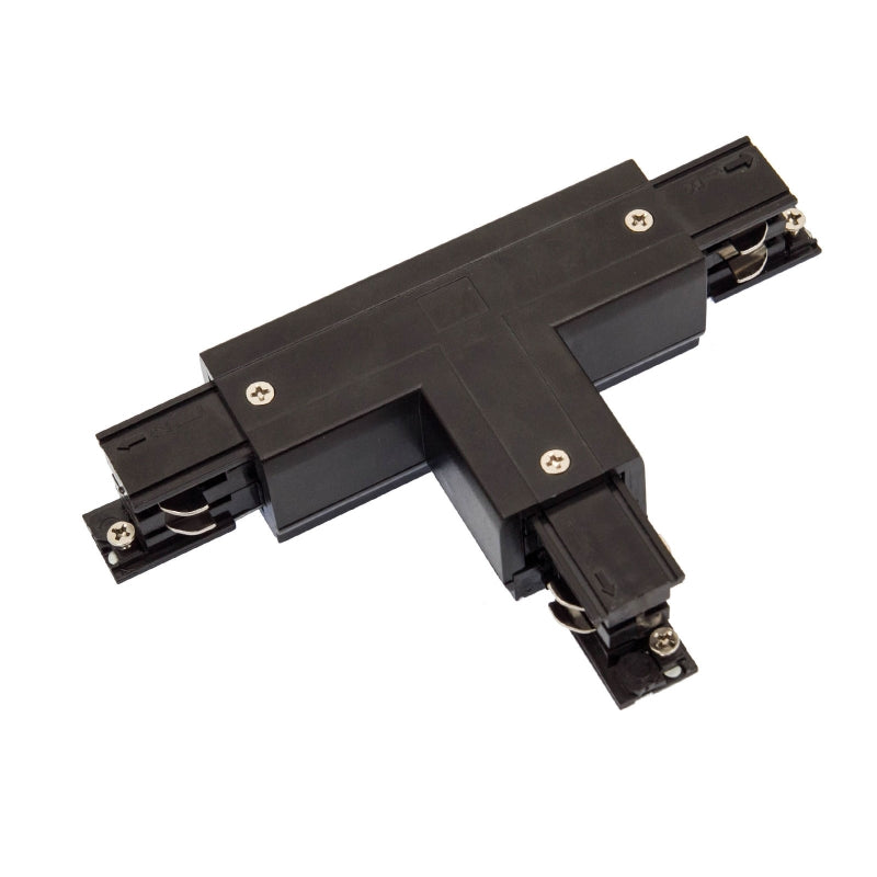 Spectrum LED SPS 2 Connector T Right Black, 230V, IP20, Aluminum Housing for Ceiling Track Lighting
