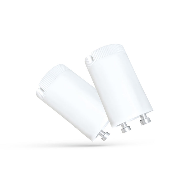 Spectrum LED Röhrenstarter einseitige Versorgung, Weiß, 20mm x 38mm, einfaches Nachrüsten für LED Röhreninstallation