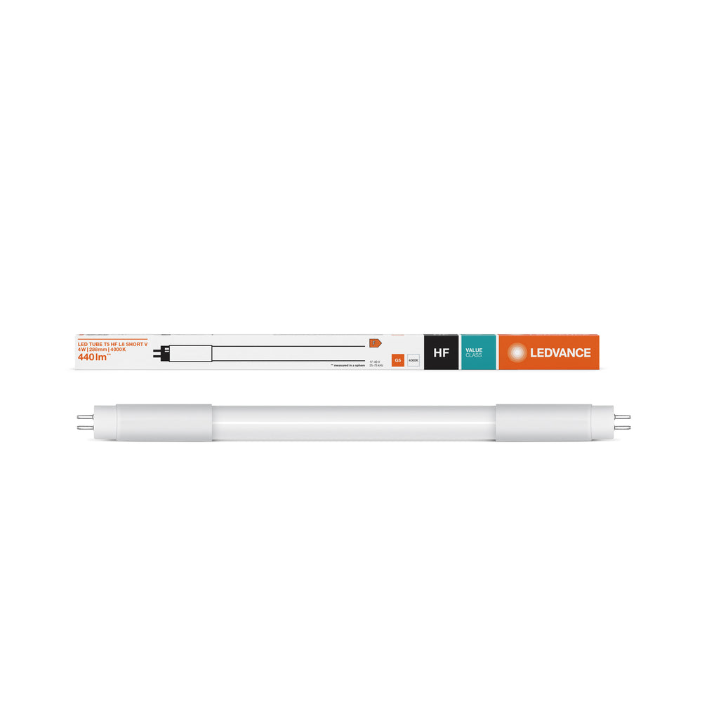 Spectrum LED Röhre T5 Hohe Effizienz 4W 4000K 400 Lumen 29cm Kaltweiß ersetzt 8W