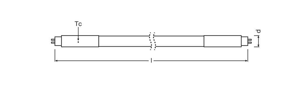 Spectrum LED Röhre T5 Hohe Effizienz 4W 4000K 400 Lumen 29cm Kaltweiß ersetzt 8W