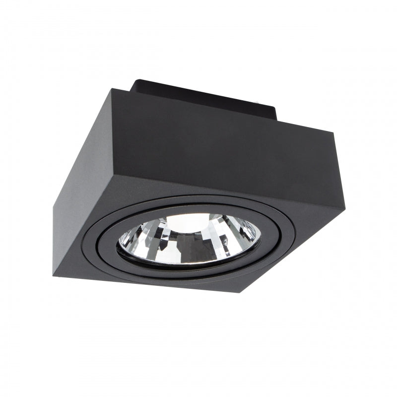 Spectrum MIRORA AR111 GU10 surface-mounted LED spot Black adjustable 20W 250V IP20 145x145x85mm