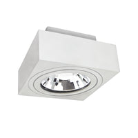 Spectrum MIRORA AR111 påbygget GU10 spotlampe, 250V, 20W max, IP20, justerbar Hvidt aluminiumshus