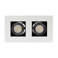Spectrum MIRORA GU10 overflade loftsspot, 2x10W LED, 250V, IP20, justerbar, Hvid Sort aluminium