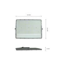 Spectrum NOCTIS MAX LED Strålkastare 150W 6500K 14000 lumen 230V IP65 IK08 85° Strålvinkel Grå Hölje Utomhus