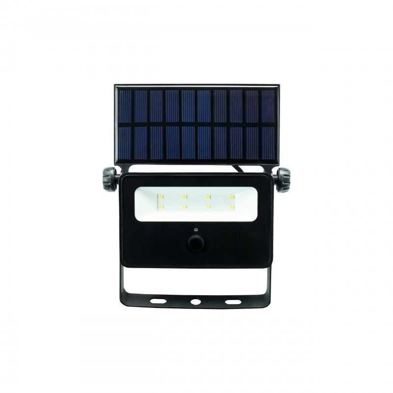Spectrum NOCTIS SOLARIS MINI LED strålkastare 2W 6000K 200 lumen IP65 Svart med PIR-rörelsesensor solcellsdriven