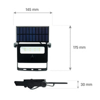 Spectrum NOCTIS SOLARIS MINI LED strålkastare 2W 6000K 200 lumen IP65 Svart med PIR-rörelsesensor solcellsdriven