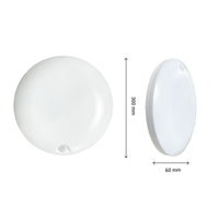 Spectrum NYMPHEA PROXI PIR LED Plafoniera 18W 4000K 2000 lumen IP54 Rotonda Bianca 230V