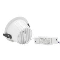 Spectrum ORBITO LED Einbau-Downlight 14-27W 4000K 230V IP44 CRI 90 UGR<19 Weiß Rund Schwarzer Reflektor Einbau