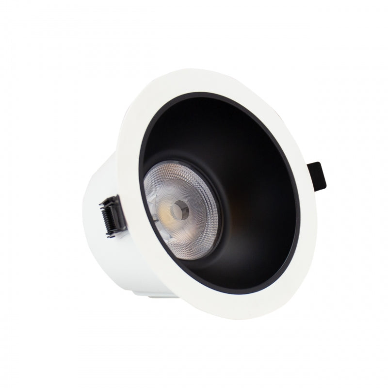 Spectrum ORBITO LED Einbau-Downlight 14-27W 4000K 230V IP44 CRI 90 UGR<19 Weiß Rund Schwarzer Reflektor Einbau