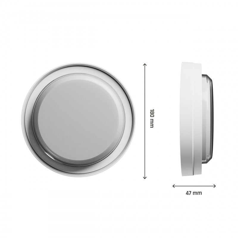 Spectrum PASTILO LED plafondlamp 10W CCT 230V 120° 1200 lumen IP54 IK10 Wit Rond 180x47mm