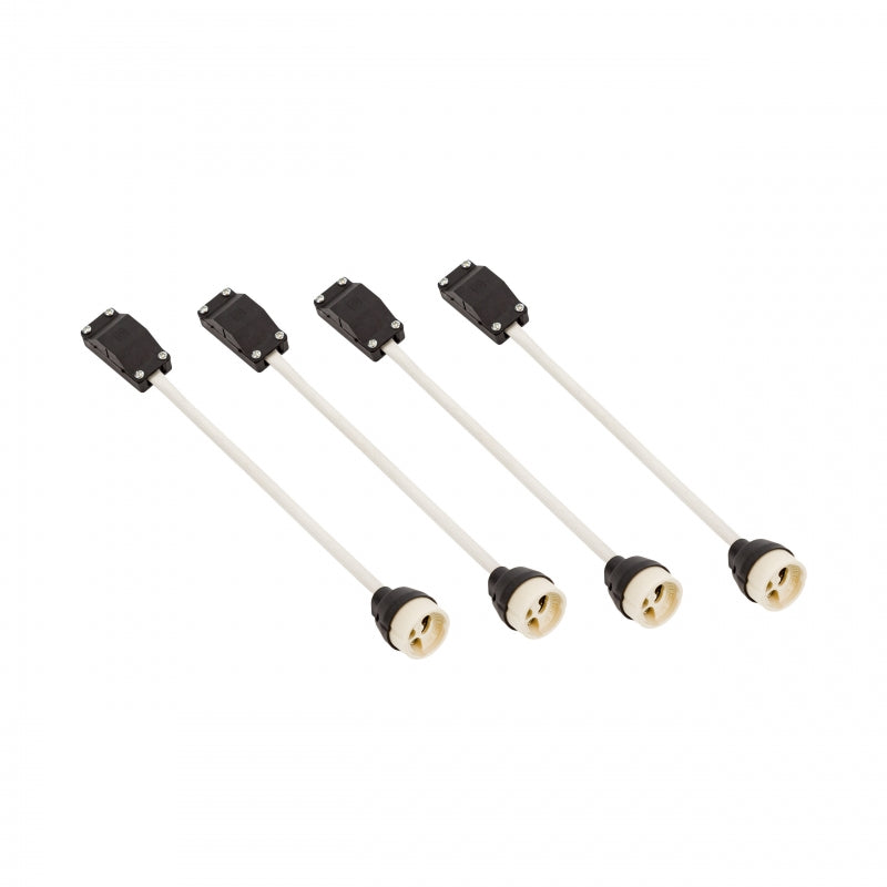 Telaio incasso LED GU10 Spectrum x4, 4x10W, 250V, IP20, Alloggiamento in alluminio bianco per illuminazione interna