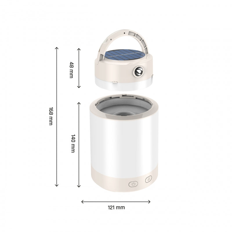 Spectrum SOLARA Campo LED campinglampa 2W 3000K-6500K IP20 USB-C soluppladdningsbar powerbank