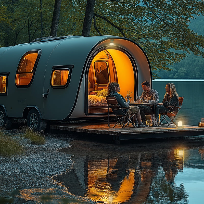 Spectrum SOLARA Campo LED campinglampa 2W 3000K-6500K IP20 USB-C soluppladdningsbar powerbank