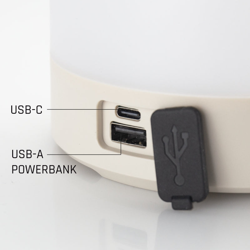 Spectrum SOLARA Campo LED campinglampa 2W 3000K-6500K IP20 USB-C soluppladdningsbar powerbank