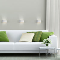 Aplique de pared Spectrum SQUALLA G9, Blanco Dorado, 6W máx., 250V, IP20, carcasa de aluminio, montaje superficial