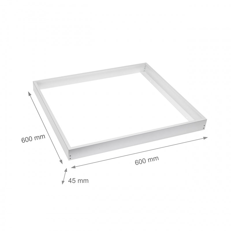 Spectrum Aufbau-Rahmen für ALGINE LINE und ALGINE PREMIUM 600x600mm LED-Panels, Weiß
