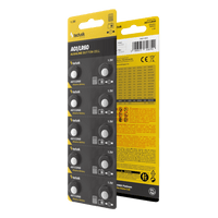 Piles bouton alcalines Technik AG1 LR60 364 1.5V pack de 10 piles fiables pour montres et appareils électroniques