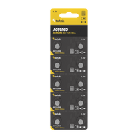 Technik Alkaline Knapcelle AG1 LR60 364 1.5V 10-pak pålidelige knapbatterier til ure og elektronik