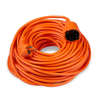 Cable de extensión Technik 30m 3x1.5mm² naranja, 16A enchufe EU, 250V máx, uso interior exterior