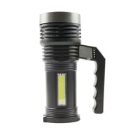 Tecnología foco portátil C20 XPE+COB LED 300 lúmenes recargable batería 18650 USB IPX2 Blanco