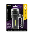 Tecnología foco portátil C20 XPE+COB LED 300 lúmenes recargable batería 18650 USB IPX2 Blanco