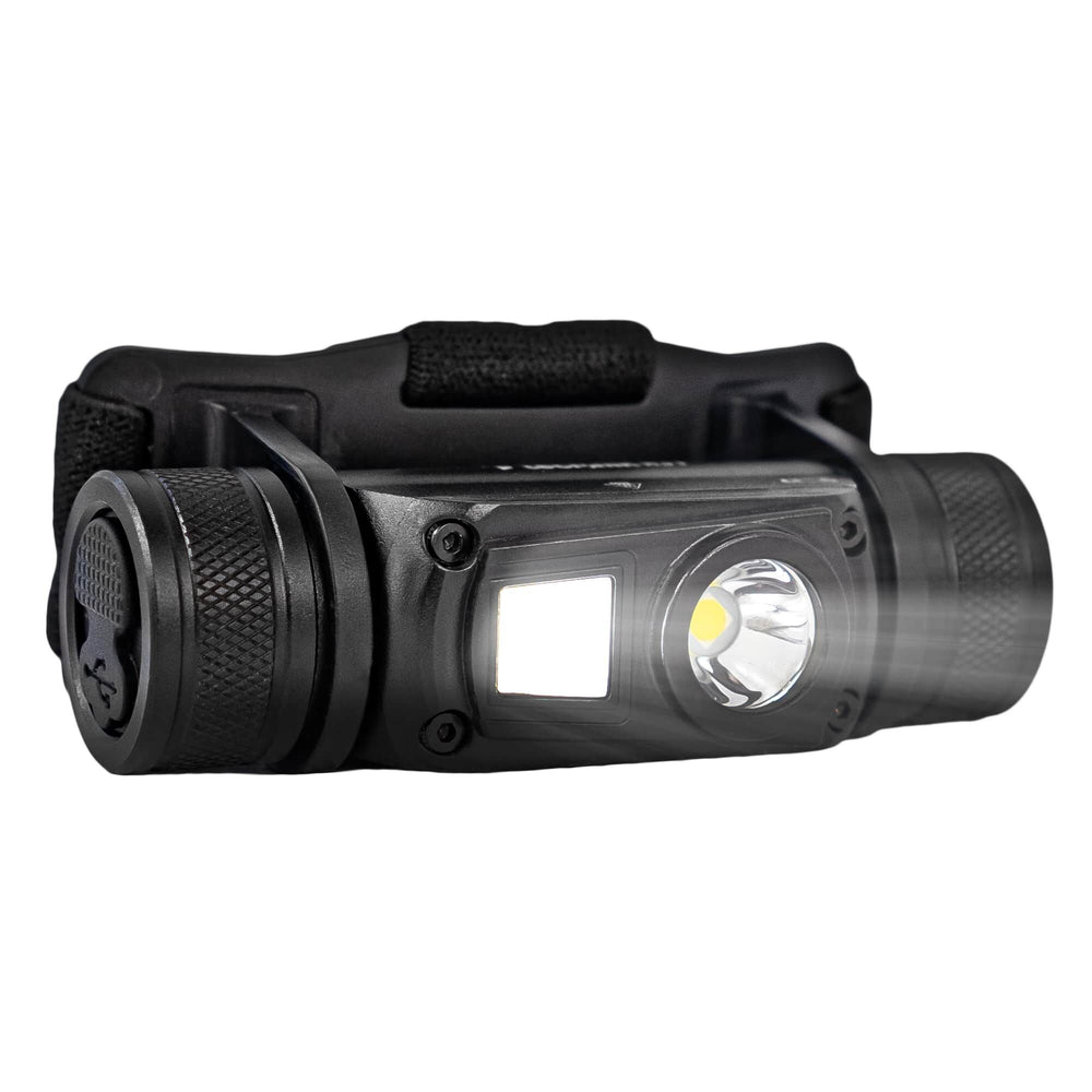 Linterna frontal Technik H31 con LED Osram P9, 800 lúmenes, 5 modos, recargable por USB-C, IPX4, Blanco