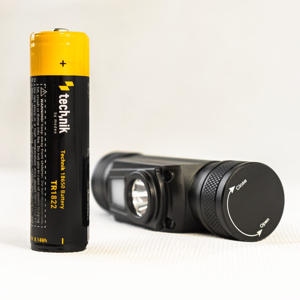 Linterna frontal Technik H31 con LED Osram P9, 800 lúmenes, 5 modos, recargable por USB-C, IPX4, Blanco