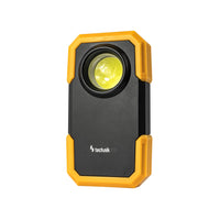 Technik LED zaklamp W20 COB 250 lumen, werkt op 3xAAA batterijen, witte kunststof behuizing, IPX2 met magneet en clip