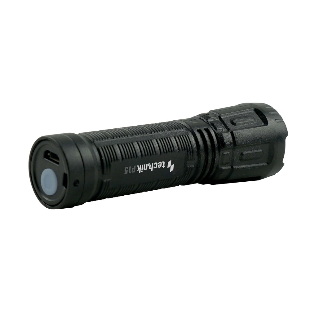 Technik P15 uppladdningsbar ficklampa 100 lumen XPE LED, IP44, 800mAh micro USB, 10h drifttid, Vit