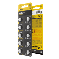 Batería de botón alcalina Technik Platinum AG13 LR44 A76 357 1.5V 155mAh B10 Paquete de 10