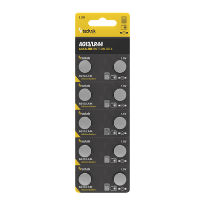 Technik Platinum Alkaline AG13 LR44 A76 357 Knapcellebatteri 1.5V 155mAh B10 Pakke med 10