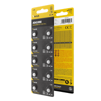 Technik Platinum Pila a Bottone Alcalina AG4 LR66 377 1.5V Batteria a Bottone 10 Confezione