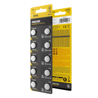 Technik Platinum Pila a Bottone Alcalina AG8 LR55 191 391 1.5V B10 confezione da 10 per orologi ed elettronica
