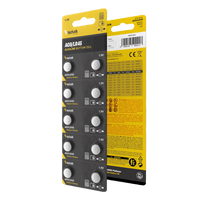 Technik Platinum alkaline button cell AG9 LR45 394 1.5V 40mAh coin battery pack of 10